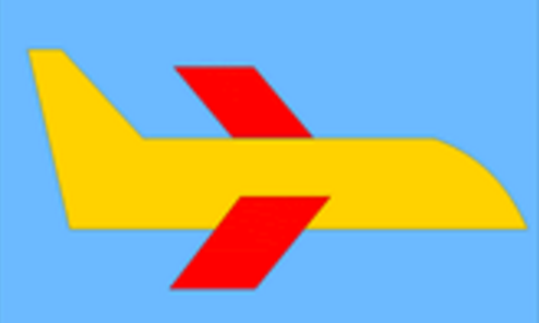 Шаблон самолета для аппликации