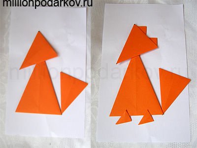 Аппликация лиса в средней группе