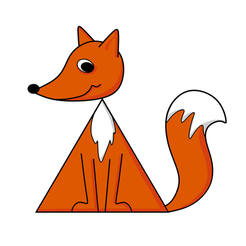 Лиса из геометрических фигур