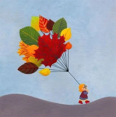 Зонтик из осенних листьев поделка