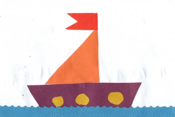 Аппликация кораблик в ср гр