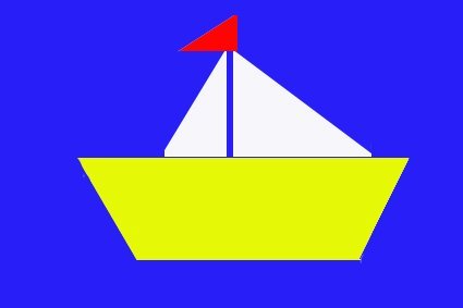 Аппликация лодки плывут по реке средняя группа