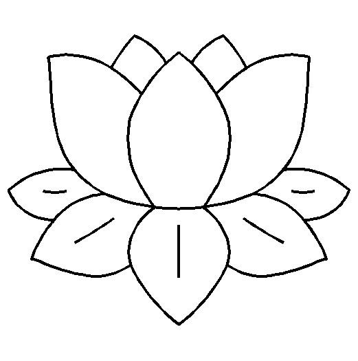 Цветок трафарет для аппликации