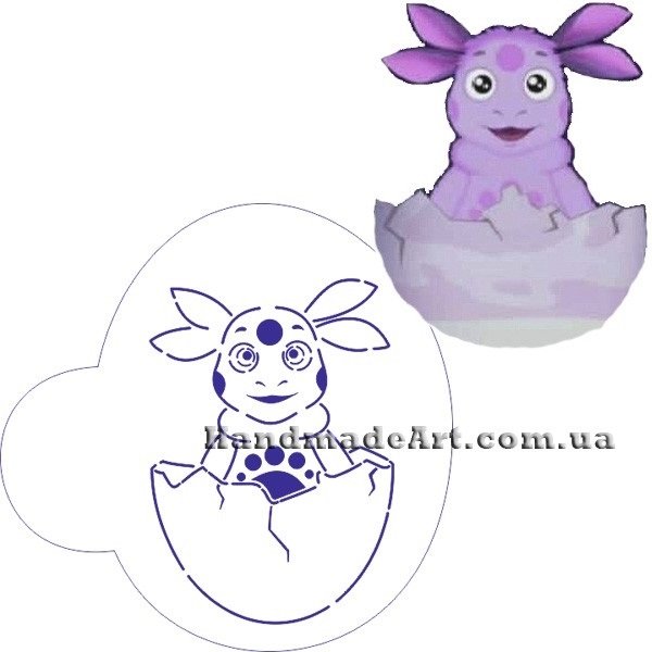 Лунтик трафарет для торта