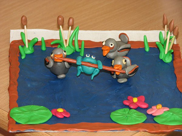 Лягушка путешественница лепк