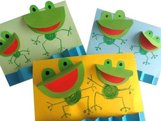 Аппликация лягушка