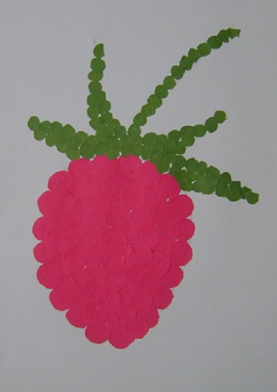 Аппликация ягоды в средней группе