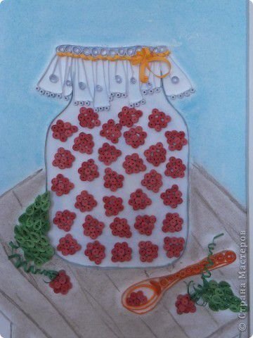 Аппликация баночка с вареньем