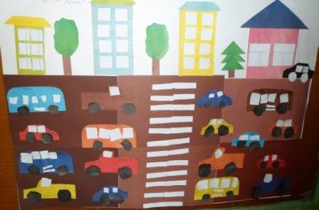 Аппликация транспорт в подготовительной группе