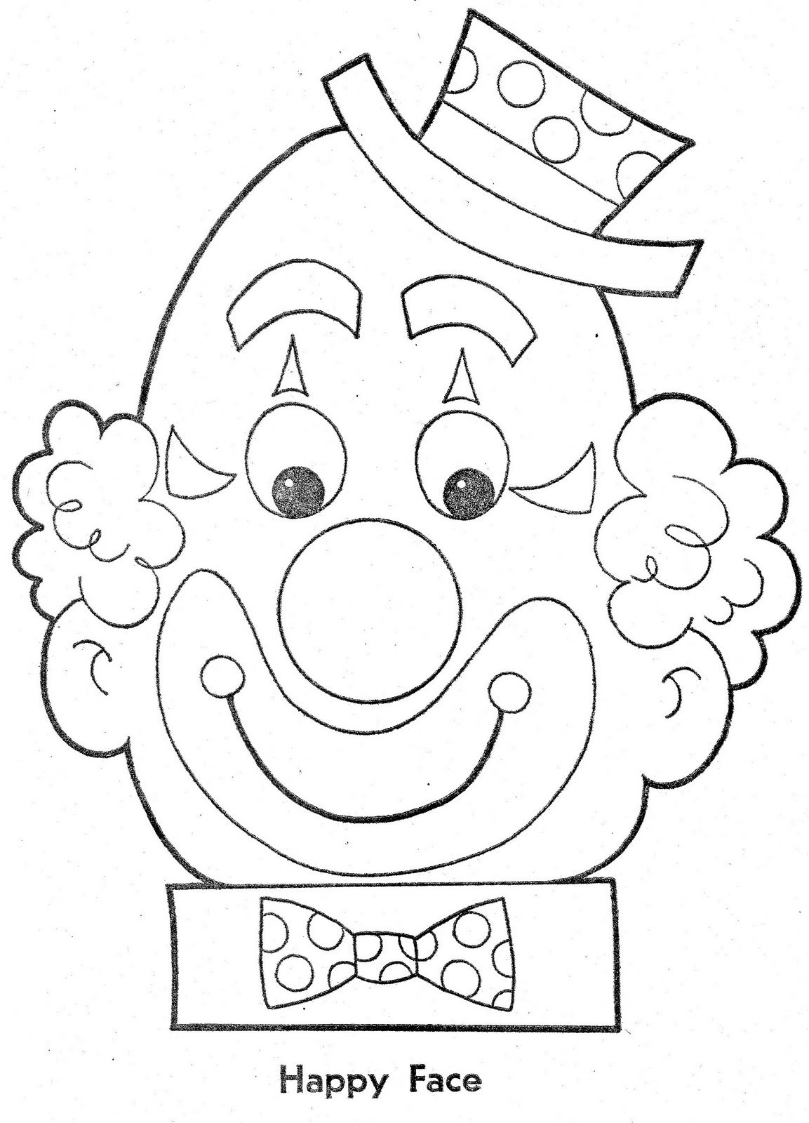 Маска клоуна из бумаги. Голова клоуна для аппликации. Трафарет лица клоуна для аппликации. Клоун раскраска.