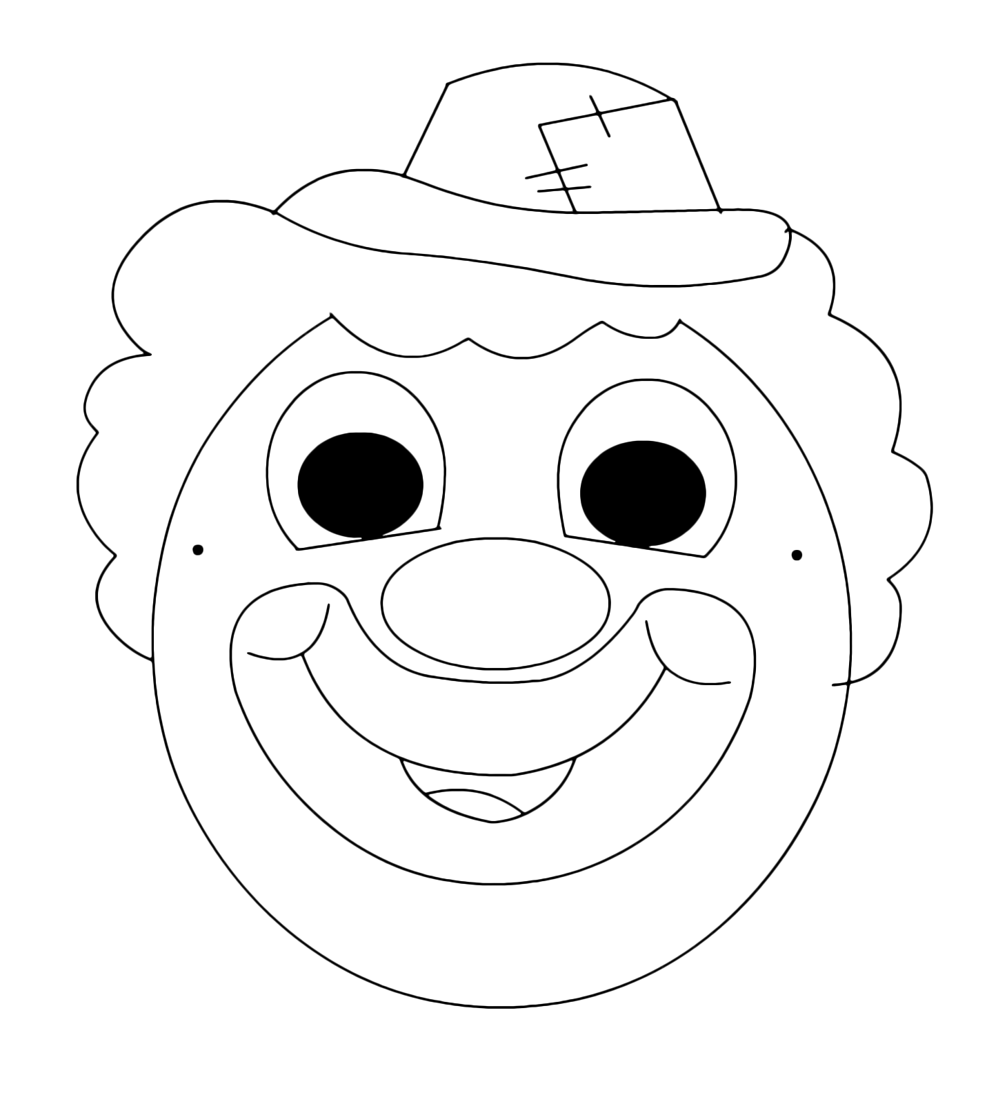 Маска клоуна для детей распечатать. Лицо клоуна раскраска. Голова клоуна шаблон. Шаблон клоуна для поделки.
