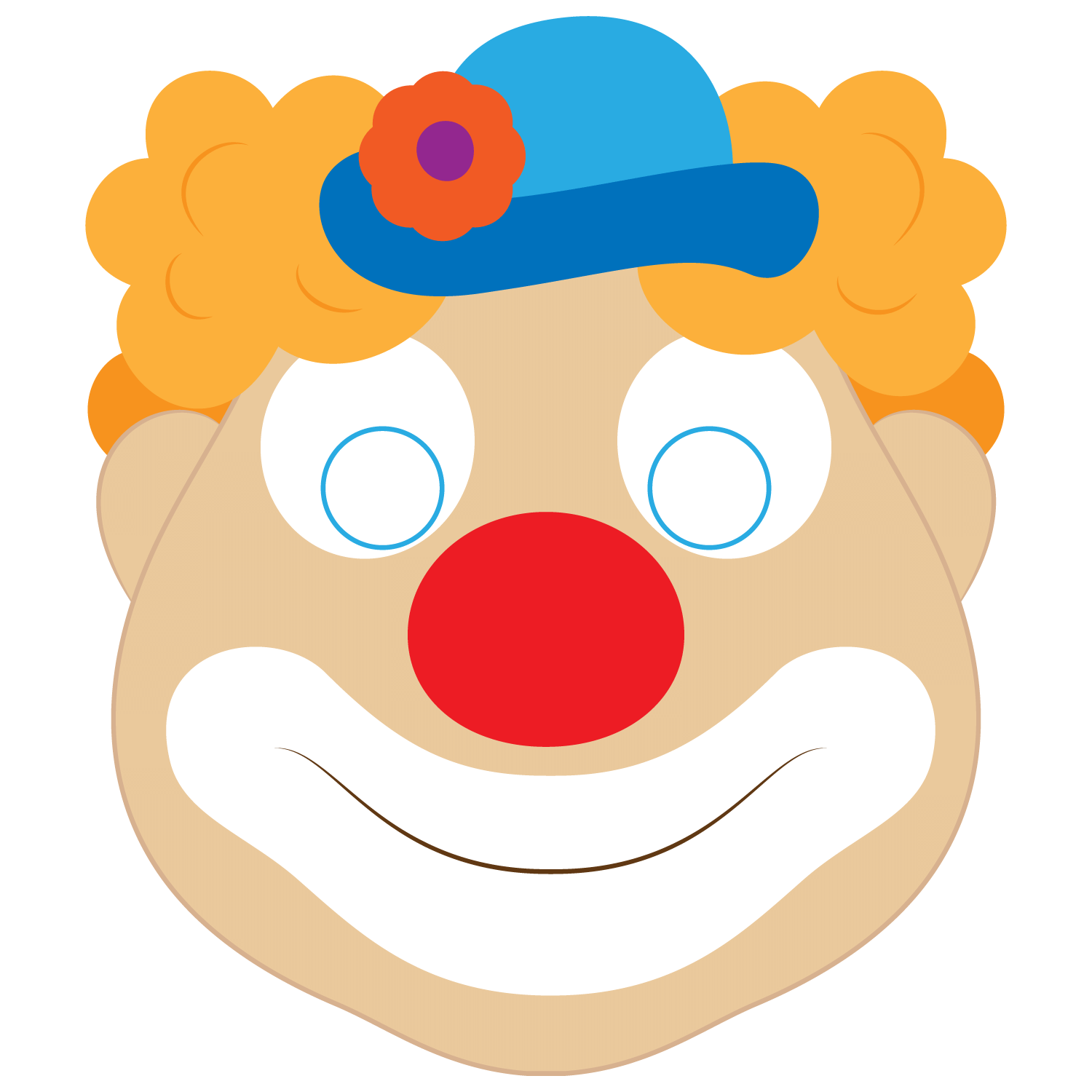Маски на 1 апреля распечатать. Маски клоуна для детей. Маска веселого клоуна. Мордочка клоуна. Аппликация "клоун".