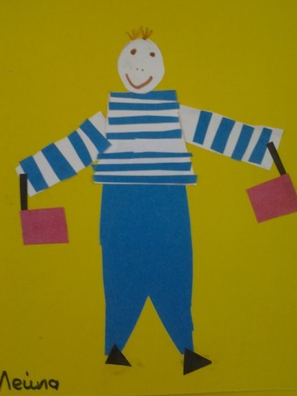 Моряк с флажками аппликация старшая группа