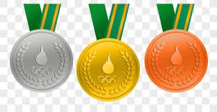Олимпийские медали на прозрачном фоне