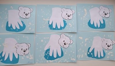Белый медведь аппликация для детей