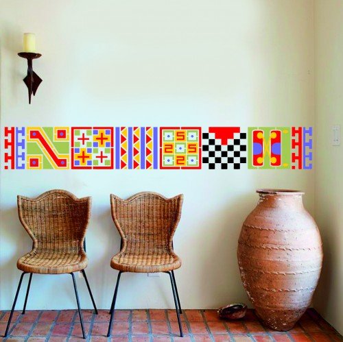 Мексиканский бордюр в интерьере