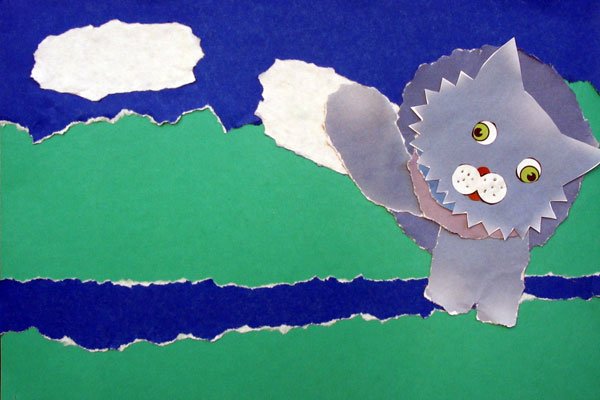 Обрывная аппликация для детей