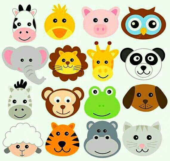 Мордашки животных для детей