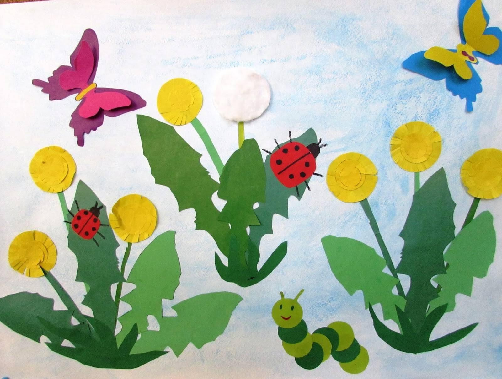 Рисование весенние цветы младшая группа. Летняя аппликация. Аппликация лето. Весенняя аппликация для детей. Аппликация весенние цветы.