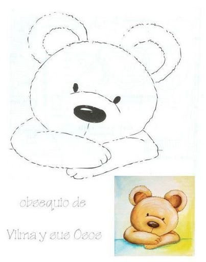 Мишка под одеялом аппликация