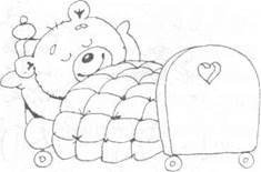 Мишка спит раскраска