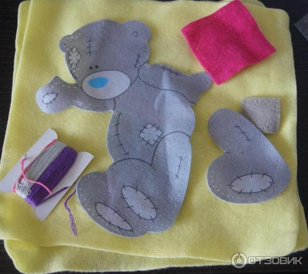 Аппликация мишка на одежду