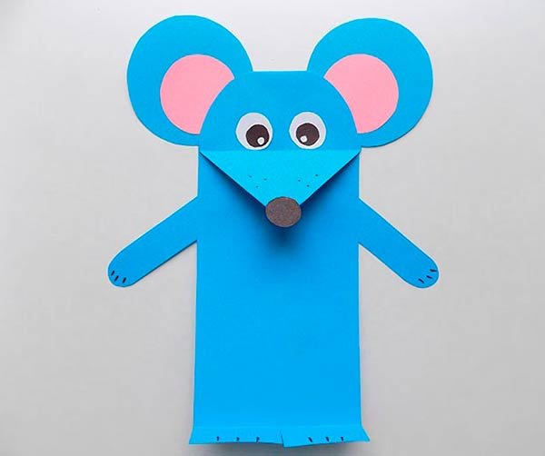 Поделка мышка из бумаги