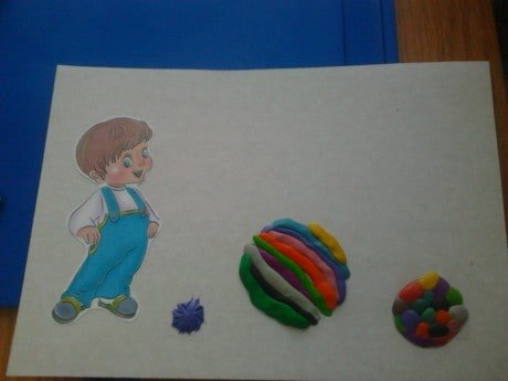 Мой веселый звонкий мяч лепка