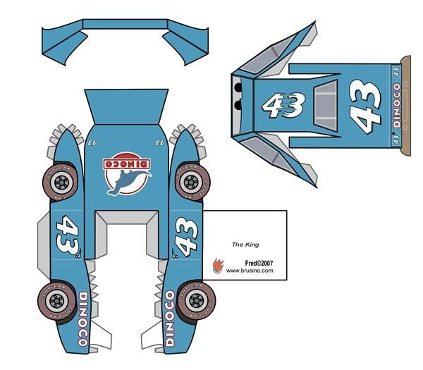 Молния Макквин бумажная модель