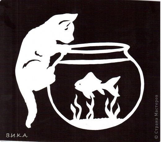 Вытынанки кошечки