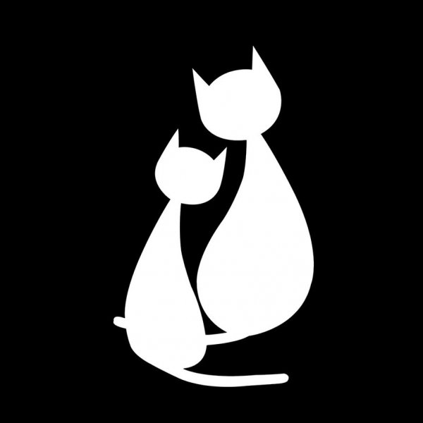 Трафарет кошки