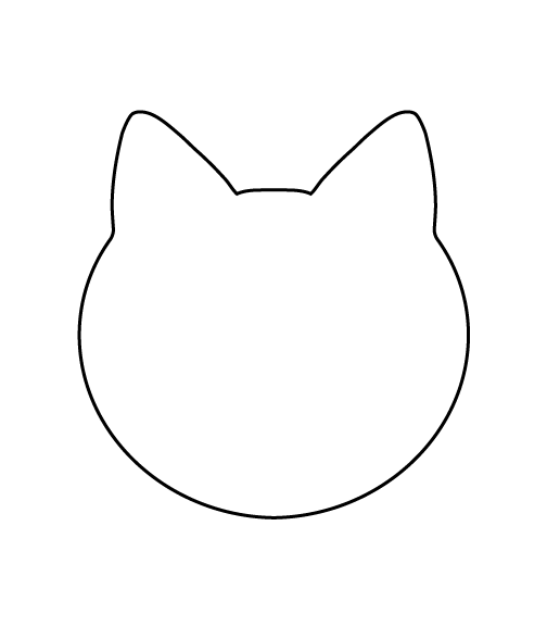 Очертание головы кошки