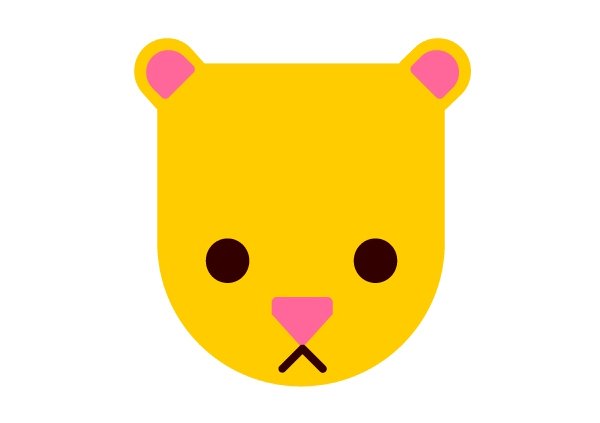 Мордочка Льва без гривы для аппликации