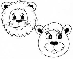 Мордочка Льва для аппликации