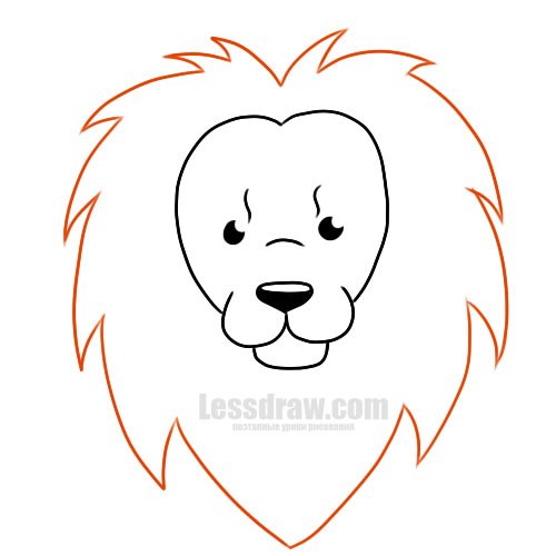 Морда Льва для аппликации