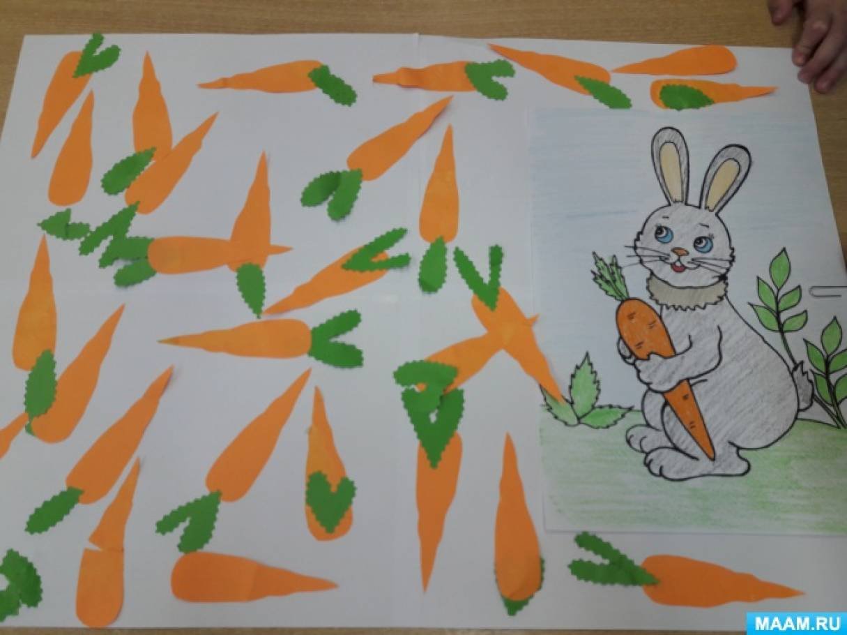 Рисование моркови в средней группе. Рисование морковка в средней группе. Аплекацияна тему овощи. Аппликация на тему овощи.