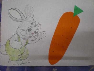 Морковка для зайчика рисования для детей
