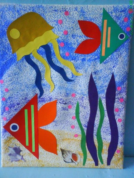 Аппликация на тему подводный мир