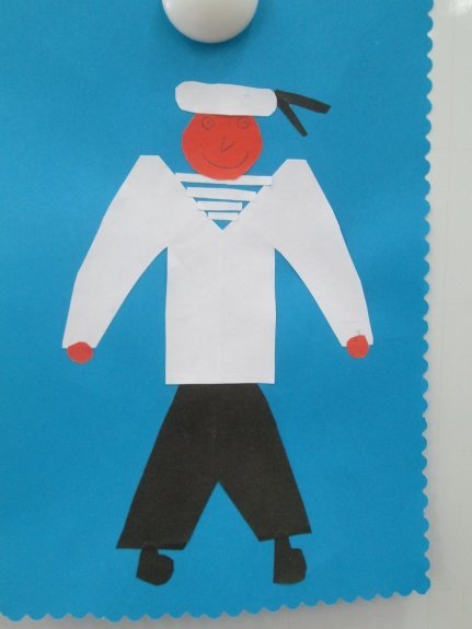 Матрос аппликация в старшей группе