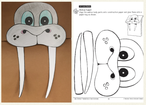 Морж аппликация для детей