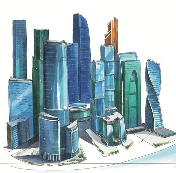 Москва Сити вектор