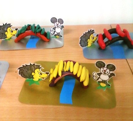 Лепка в младшей группе мостик