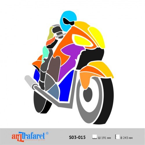 Аппликация мототехника