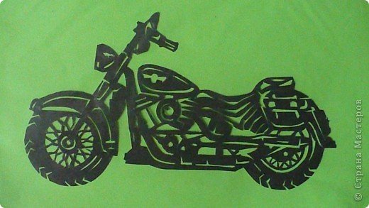 Аппликация мотоцикл