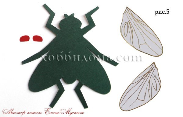 Крылья мухи из ткани