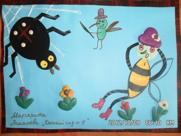 Аппликация по мухе Цокотухе