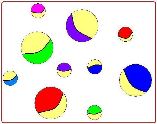 Мячики большие и маленькие для аппликации
