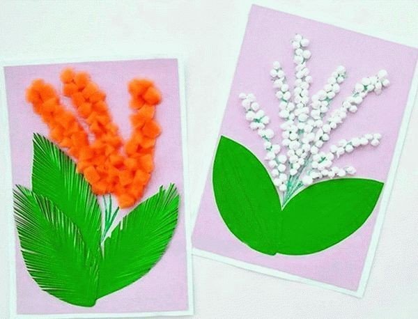 Аппликация на 8 марта