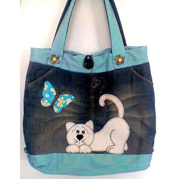 Аппликация на сумку из ткани