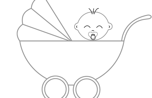 Коляска рисунок для детей